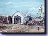 Thumbnail-Acrylic painting of boathouse