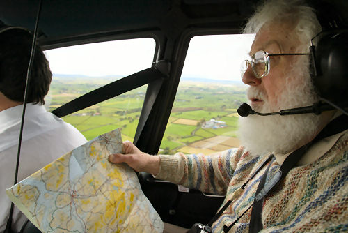 Brian studies his map