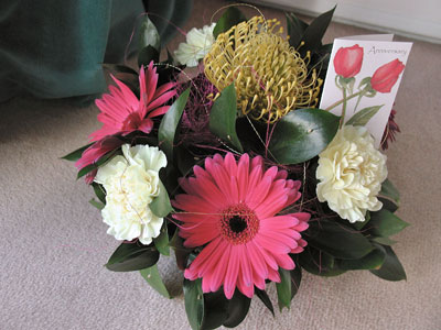 The flowers from Gary and Jude